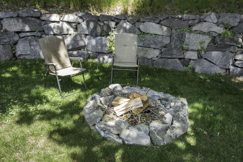 Firepit and yard